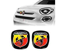 Abarth Adhesivo 3D con Logotipo Oficial de Escudo para Fiat 500X, Delantero y Trasero, 75 x 69 mm, 71 x 65 mm, Rojo (21559A-21548A)
