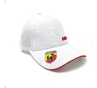 Abarth Blanco, Talla Unica 4R Quattroerre.it 21734 Gorra Oficial, Visera Curvada de Verano Unisex-Adult, 3XS-4XL