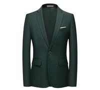 ABARTY Blazer para Hombre Chaqueta Blazer Informal Slim Fit Blazer con Un Botón Chaquetas De Traje Ligeras Abrigo Deportivo Informal Traje De Negocios Formal Blazers Esmoquin De Boda Verde Oscuro