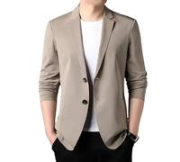 ABARTY Blazer para Hombre Chaqueta De Traje De Ajuste Regular Tela De Seda De Hielo Chaqueta Ligera De Verano Abrigo Deportivo Informal De Negocios Chaquetas De Traje De Dos Botones Traje De Vestir