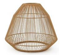 Abat día único estilo bohemio natural estilo cestería trenzada de ratán poli MAYA SHADE H39cm