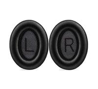 Abauoat - Almohadillas para Casco Bose, Almohadillas de Repuesto Profesionales para Casco Bose QuietComfort Bose QC35/QC35 II, Espuma viscoelástica acústica y Piel proteica, 1 par Negro