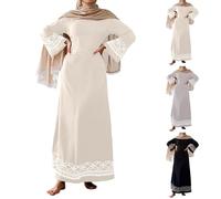 Abaya Mujer Abaya Mujer Vestido de Oración Musulmana Ropa Burka Islam Ropa de Oración Islámica Abayas Saudí Caftán Árabe Ramadán Vestido Hijab Robe Dubai Afgano Medio