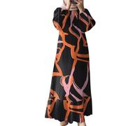 Abaya - Vestido musulmán de manga larga para mujer, estilo informal, caftán, ropa de oración, moda islámica, elegante, manga larga, Abaya, Negro , M