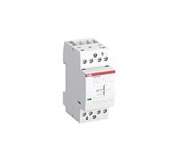 ABB Contactor de instalación EN25-40N-06 4NA 230AC/DC montaje DIN con interruptor manual Blanco