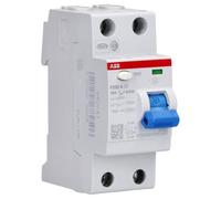 ABB 2CSF202101R1250 - Disyuntor diferencial (2 polos, 25 A, 0.03 A, 230 V) | Interruptor FI para montaje en carril - Protección fiable contra incendios gracias a la corriente diferencial de 0,03 A
