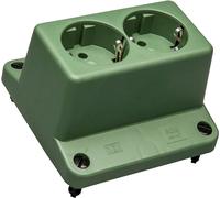 ABB 3640 Doble Enchufe Schuko Tapa Verde Reciclado - 1SPA007130F9250