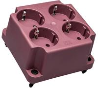 ABB 3640 Tapa Roja Con Enchufe Schuko De 4 Vías - 1SPA007130F9265