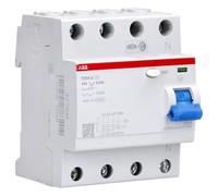 Abb-entrelec f204a-25/0,03 - Diferencial f204a 25a 30ma, Blanco y Rojo | 400 V, 4 TE, sensible a corriente alterna y pulso, sistema pro M compacto, número de pedido 2CSF204101R1250