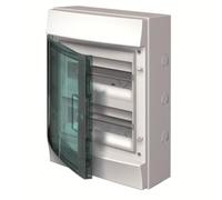 Abb-entrelec mistral65 - Caja 24 módulos mistral65 2 filas puerta transparente, Gris