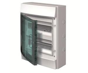 Abb-entrelec mistral65 - Caja 24 módulos mistral65 2 filas puerta transparente, Gris
