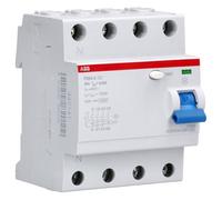 ABB F204 a 25A 30MA-NA SX INT.DIFFER. Pure 4P, blanco