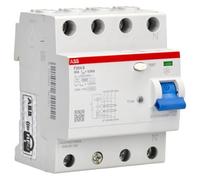 ABB F204 B-63/0.03 - Disyuntor RCD de 4 pines 63 A 30 mA sensible a todas las corrientes 10 kA 4TE para inversor de frecuencia PV e infraestructura de carga 2CSF204568R1630