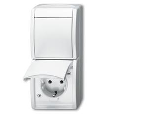 ABB Interruptor Combinado Busch-Jaeger Toma de Corriente IP44 - 2CKA001684A0327