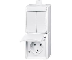 ABB Interruptor Combo Busch-Jaeger Toma de Corriente Serie IP44 - 2CKA001684A0328