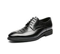 Abba Cañas para Hombres Laces de Troll Toe Toe Toe Toe Cow Whide Slip Block Heel Non Slip Anti-Slip Prom