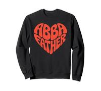 Abba Father - Tipografía de fe Cristiana en Forma de corazón Sudadera