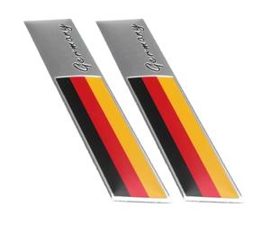 Abbdbd 2 Unids/Set Pegatina Emblema De Coche Pegatina De Coche De Alemania Calcomanía Decoración del Cuerpo del Parachoques Bandera Insignia Emblema Pegatina De Coche