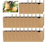 Abbdbd Bolsas De Protección De Uvas para Pulpa De Frutas Y Verduras, Bolsa De Papel contra Insectos Y Pájaros, Bolsas De Papel Impermeables para Protección De Frutas, 100 Uds.