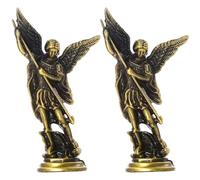 Abbdbd Estatuilla De Miguel, Arcángel Que Derrota a Satán, Estatuas Guardianas, Artesanías De Aleación De Zinc para Habitación del Hogar