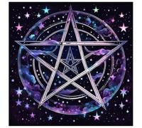 Abbdbd Mantel De Altar, Delicado Mantel Cuadrado con Estrellas para Altar, Brujería, Espiritualidad, Tarot, Mantel, Herramientas De Adivinación Y Accesorios.