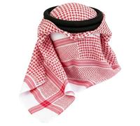 Abbdbd Shemagh Árabe Musulmán para Hombre, Pañuelo para Cabeza, Turbante Árabe del Desierto con Cuerda, Accesorios para Disfraces De Halloween
