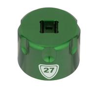 Abbey Bike Tools Accesorio Suspension Top Cap Socket verde 27 mm