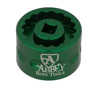 Abbey Bike Tools Herramienta de ejes de pedalier Bottom Bracket Socket Dual Sided verde Dura Ace / Ultegra