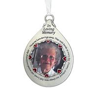 Abbey & CA Gift - Adorno conmemorativo para marco de fotos, con texto en inglés "In Loving Memory", adornos conmemorativos de Navidad, foto de 1 1/2 pulgadas