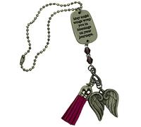 Abbey & CA Gift Angel Wings - Abalorio de ángel con borlas, color rosa