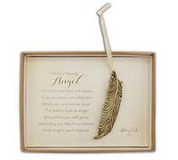 Abbey & CA Gift Bo Passing - Adorno de Plumas de ángel en Cinta Blanca