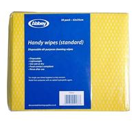 Abbey Paños De Limpieza Desechables Amarillos Tipo Paquete De 50-42x35 Cm | Toallitas Multiusos De Tela No Tejida para Superficies De Cocina Y Baño | Paños De Limpieza De Uso Medio