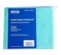 Abbey Paños Desechables Verdes - Paquete De 50-42x35 Cm | Paños De Limpieza No Tejidos | Toallitas Multiusos para Cocina Y Baño | Paños Absorbentes Y Reutilizables