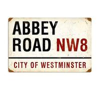 Abbey Road Street Signs - Cartel de metal vintage de 20,3 x 30,5 cm