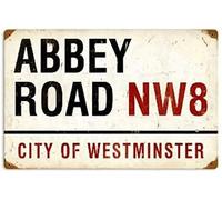 Abbey Road Street Signs - Cartel de metal vintage de 20 x 30 cm