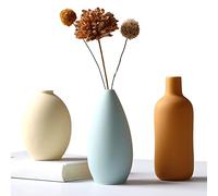 Abbittar Juego de 3 jarrones de cerámica, Estilo Minimalista para decoración rústica del hogar, decoración Moderna de Granja, decoración de Sala de Estar, decoración de estantes, Mesa, estantería,