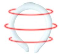 Abbto Almohadilla térmica para calentador de cuello | Anillo calefactor para cuello inteligente inalámbrico con suave revestimiento de tela de felpa | Braga de cuello portátil para el ejercicio, la