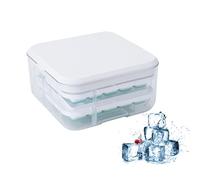 Abbto Bandejas de cubitos de hielo - Fabricantes de moldes de Hielo con cesta - Bandejas de hielo para congelador, moldes de hielo de silicona con pala y tapa, diseño