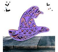 Abbto Cartel de madera de mesa con decoraciones de Halloween | Grandes carteles decorativos de madera para decoración de Halloween | Letrero decorativo de mesa de bloques de madera para decoración