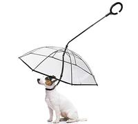 Abbto Correa Paraguas para Perro, Paraguas de Correa para Perro de Caminar Resistente a la Lluvia y a la Nieve para Perros Pequeños | Paraguas Ajustable para Perro, Paraguas para Perro con Mango