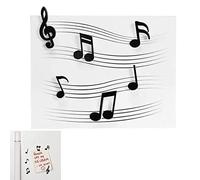 Abbto Imanes de nevera para notas musicales - Notas musicales imanes para nevera - Notas de música blancas y negras, pequeños imanes de nevera para taquilla, pizarra blanca, oficina