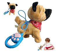 Abbto Juguete de peluche para perro robot - Mascota ambulante animada interactiva | Perro a batería que camina, ladra y gira hacia atrás, suave y envolvente, robot de peluche