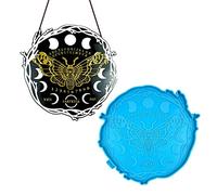 Abbto Molde colgante polilla - Moldes colgantes polilla muerte - Moldes epoxi de resina epoxi de gran tamaño, decoración para colgante con número de casa de adivinación DIY