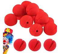 Abbto Nariz de payaso, narices rojas para adultos y niños | Accesorios de cosplay de Halloween para adultos y niños, no se deforma fácilmente, narices rojas, favores de fiesta para Navidad, carnaval,