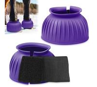 Abbylike Botas de campana para caballos, 1 par/2 pares disponibles, protegen contra el trauma de impacto de pezuña, botas de goma para el cuidado de los caballos para la participación, diseño sin