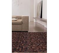 ABC 9010756 Alfombra, Cuero, marrón Oscuro, 60 x 120 cm (Rectangular)