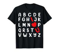 ABC Alphabet I Love Heart You for a Teacher Camiseta