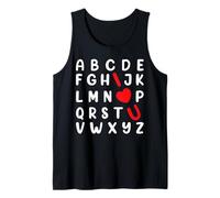 ABC Alphabet I Love Heart You for a Teacher Camiseta sin Mangas