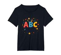 ABC Always Be Creative: Inspiración lúdica para el Aprendizaje Camiseta, Mujer Tallas Grandes, Negro, 2XL Grande
