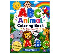 ABC Animal Coloring Book for Kids Ages 3-6: Learn the Alphabet with Cute Animals | Easy Coloring Pages for Preschool, Kindergarten, Toddlers, Boys and Girls